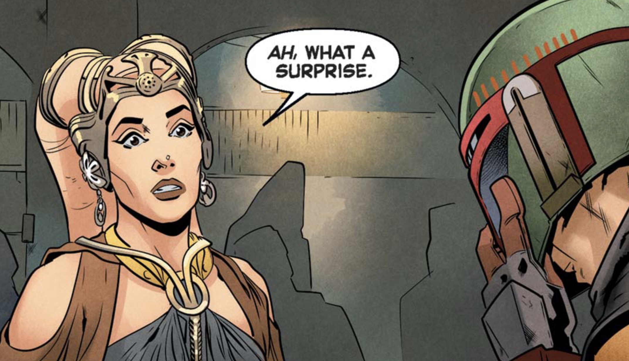 Boba Fett in a Star Wars comic panel: "Ah, what a surprise."