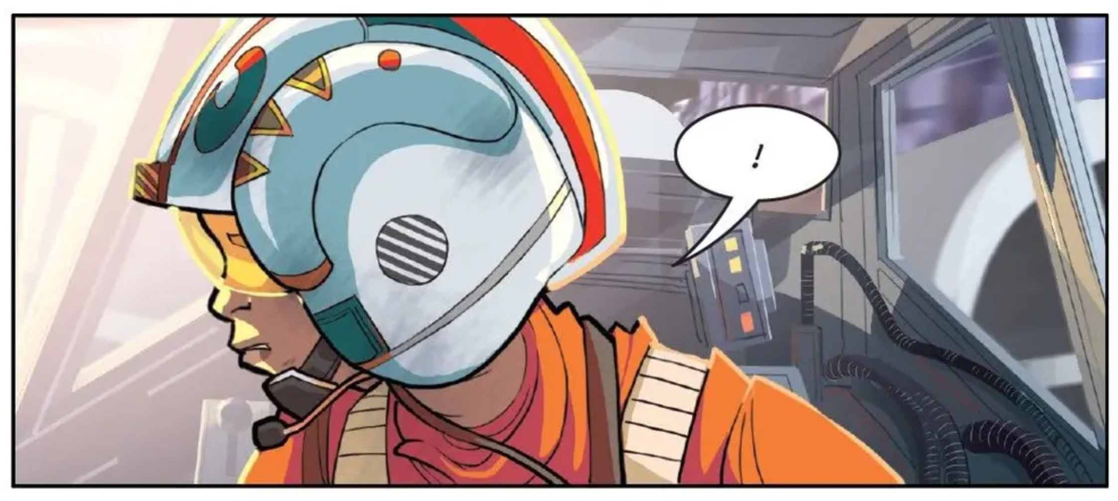 Star Wars comic panel: "!"